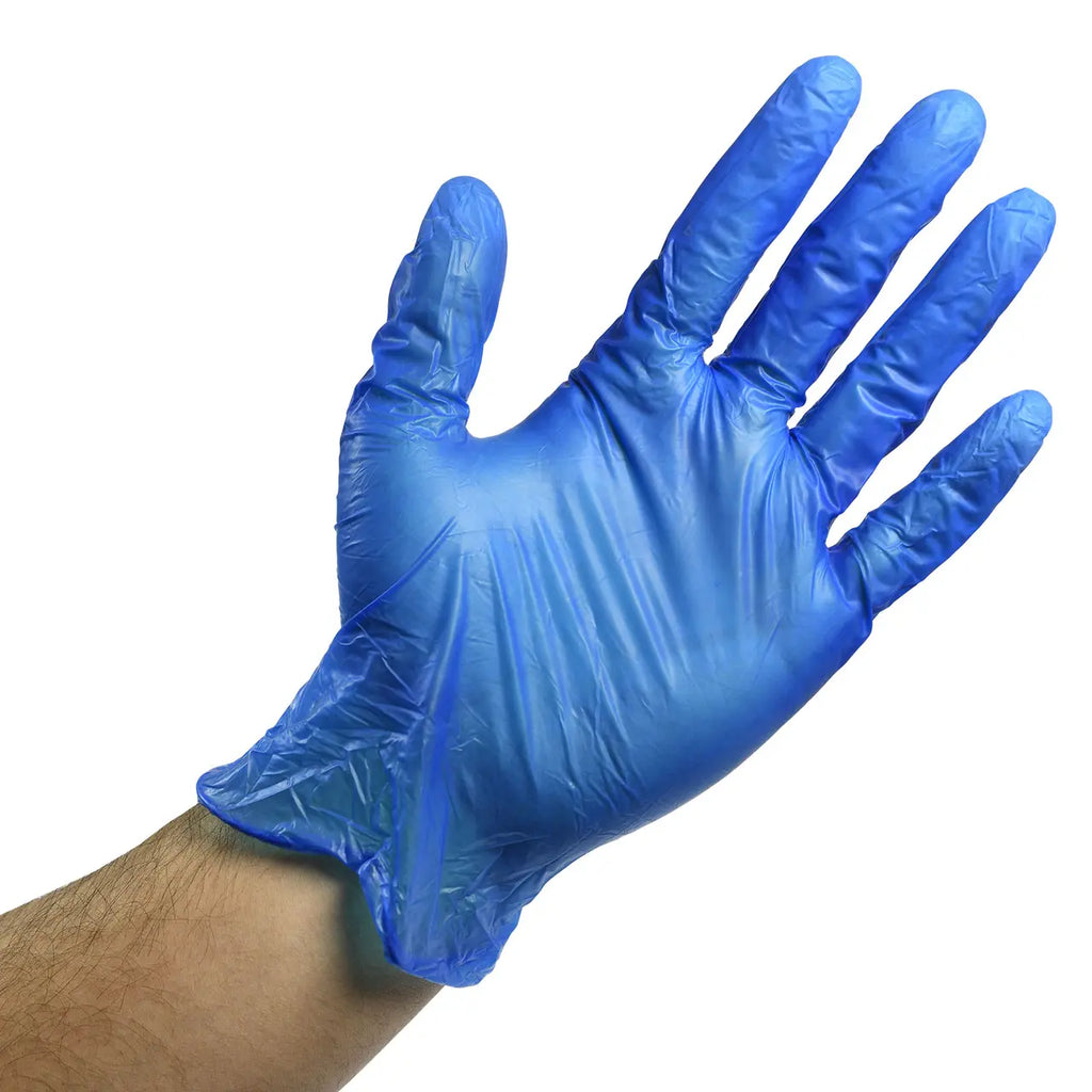 BLUE VINYL GLOVES