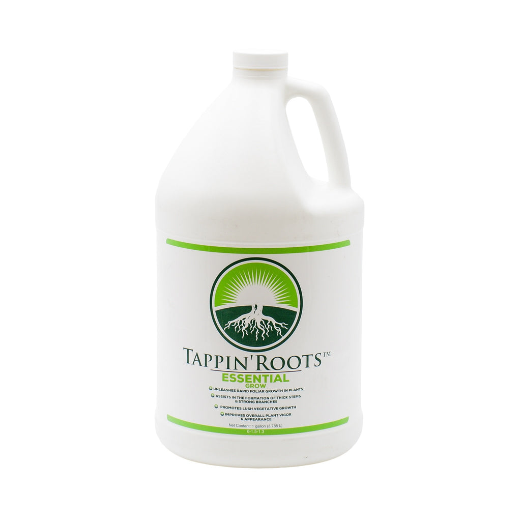 Tappin Roots Essential Grow Gallon Bottle. Cases come in packs of 6. - Cann-B